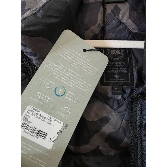 Canada Goose Black Disc Crofton Vest Black Classic Camo M NWT - Picture 9 of 10